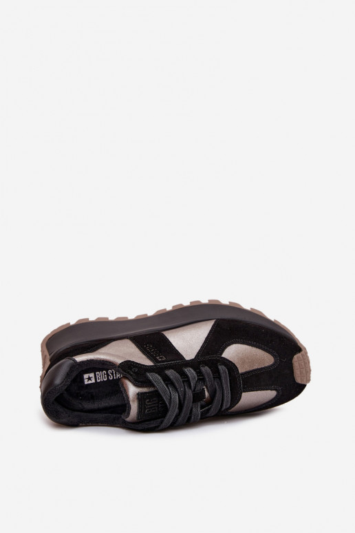 zo semišu Tenisky model obuvi Dámske zahriať sa s platformou Big Star OO274A217 HI-POLY SYSTEM čierna zo semišu Tenisky model obuvi Dámske zahriať sa s platformou Big Star OO274A217 HI-POLY SYSTEM čierna