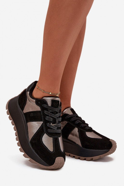 zo semišu Tenisky model obuvi Dámske zahriať sa s platformou Big Star OO274A217 HI-POLY SYSTEM čierna zo semišu Tenisky model obuvi Dámske zahriať sa s platformou Big Star OO274A217 HI-POLY SYSTEM čierna