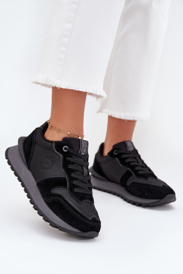 Kožené Tenisky model obuvi Dámske Big Star OO274529 HI-POLY SYSTEM čierna