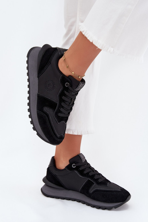 Kožené Tenisky model obuvi Dámske Big Star OO274529 HI-POLY SYSTEM čierna