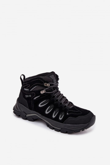 Kožené turistické topánky pánske Big Star OO17433 HI-POLY SYSTEM čierna