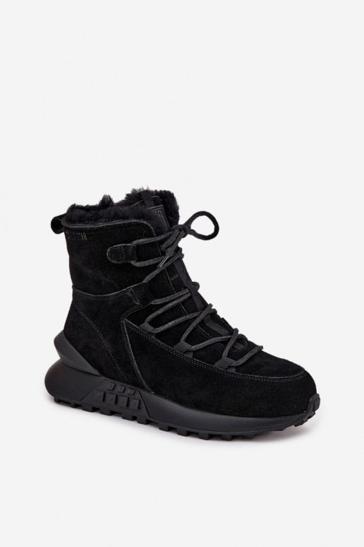 zo semišu Snehule Dámske s kožušinou Big Star SS274319 čierna zo semišu Snehule Dámske s kožušinou Big Star SS274319 čierna