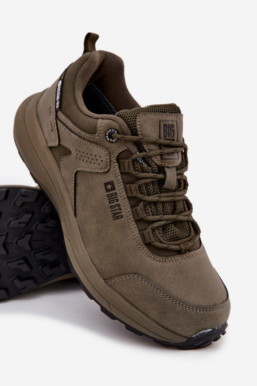 tenisky Treking pánske Big Star OO174367 HI-POLY SYSTEM khaki farby
