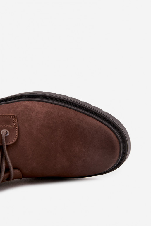 Kožené zahriať sa Čižmy pánske Zapnuté Hrad Big Star OO174149 CzekoladoIne