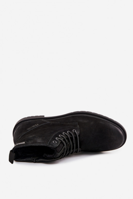 Kožené zahriať sa Čižmy pánske Zapnuté Hrad Big Star OO174148 čierna