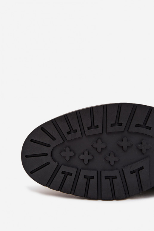 Kožené zahriať sa Čižmy pánske Zapnuté Hrad Big Star OO174148 čierna