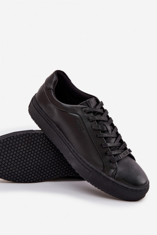 Kožené bežná obuv Tenisky model obuvi pánske Big Star SS174121 čierna