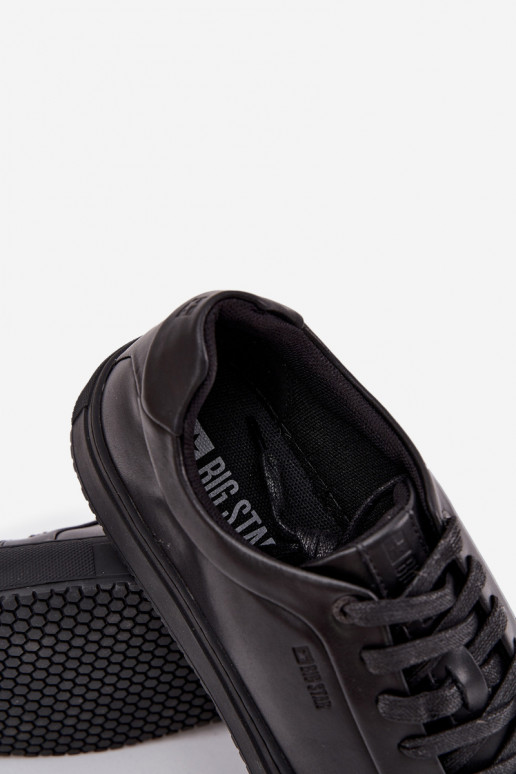 Kožené bežná obuv Tenisky model obuvi pánske Big Star SS174121 čierna