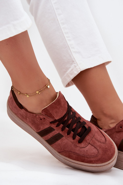 Zazoo N1068S2 Semišový model tenisiek s platformou Hnedá farba Zazoo N1068S2 Semišový model tenisiek s platformou Hnedá farba