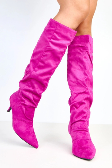 Fialové semišové čižmy na... 2