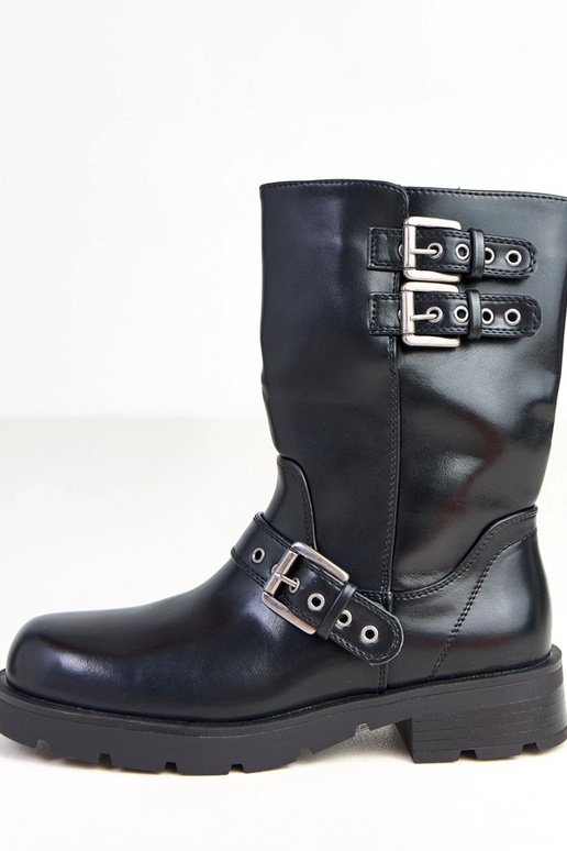 Čierne čižmy na platforme s... Čierne čižmy na platforme s...