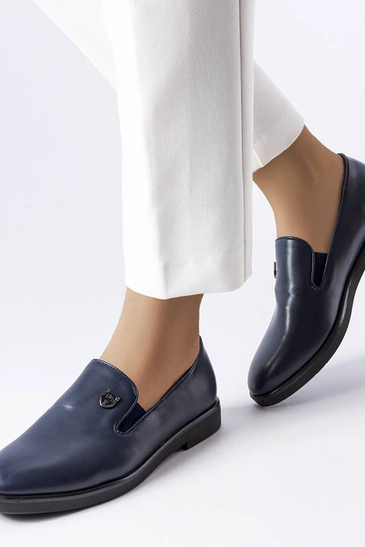 Tmavomodré hladké poltopánky Concord Tmavomodré hladké poltopánky Concord