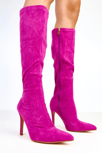 Fialové vysoké čižmy do... 2
