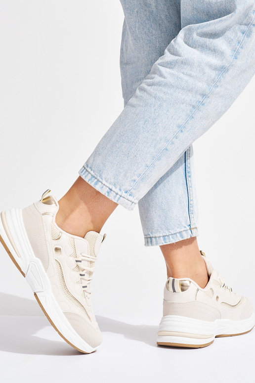 béžová dámske tenisky na hrubej podrážke béžová dámske tenisky na hrubej podrážke