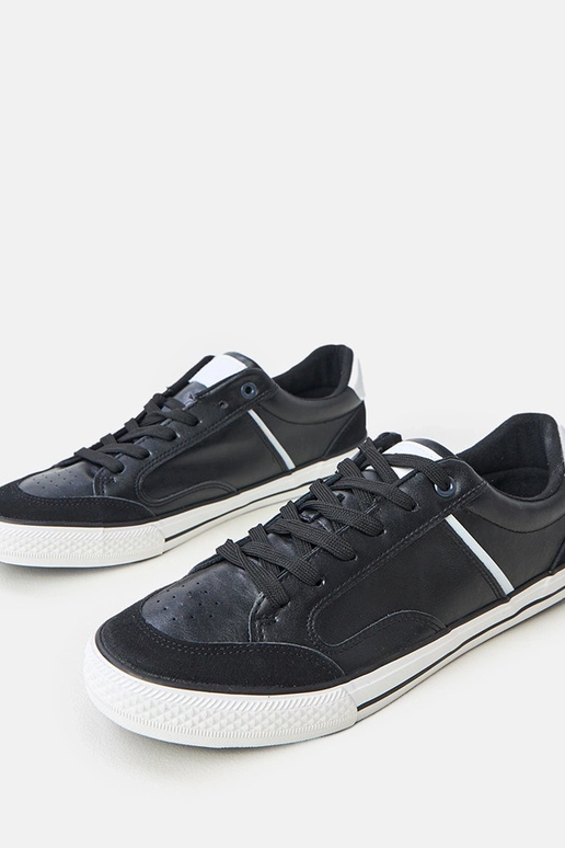 Čierne pánske tenisky s bielymi...