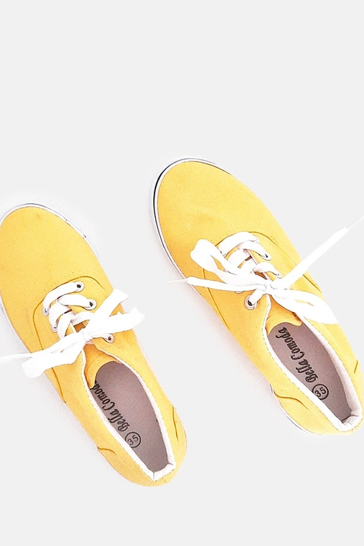 Žlté detské športové topánky so...