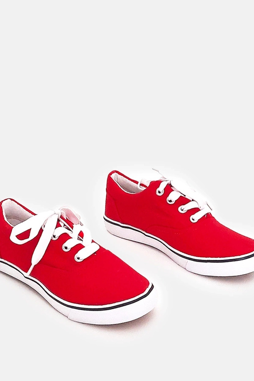 Červené detské športové topánky so...