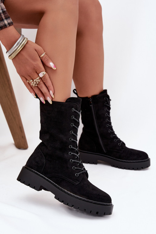 Ženské zateplené pracovné členkové topánky, čiernej farby, Tai turirvielle