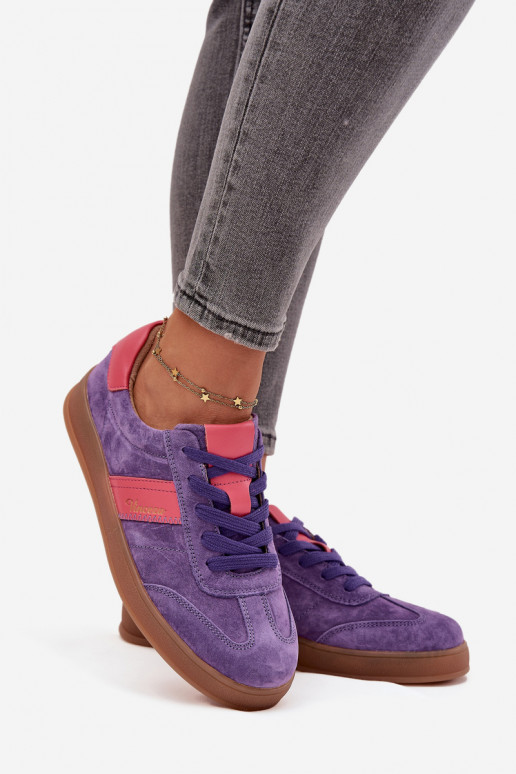 zamatové športové topánky pre ženy Vinceza 79576 vo fialovej farbe zamatové športové topánky pre ženy Vinceza 79576 vo fialovej farbe