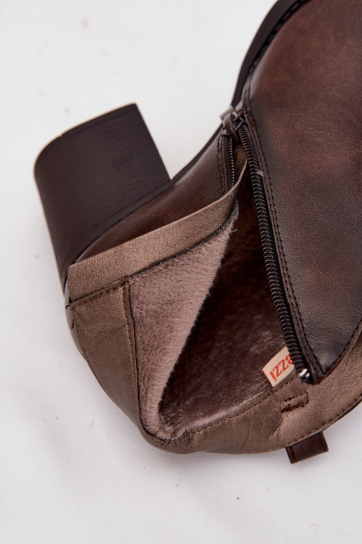 zahriať sa Dámske čižmy z eko kože CzekoladoIne Talienne