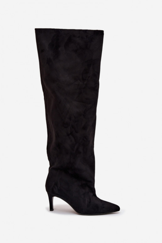 dámske čižmy s tenkými podpätkami Trvalý model čierna Mávilla