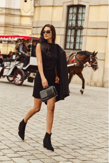 čižmy v kovbojskom štýle Dámske zahriať sa S Dekoráciou s podpätkami čierna Arabella