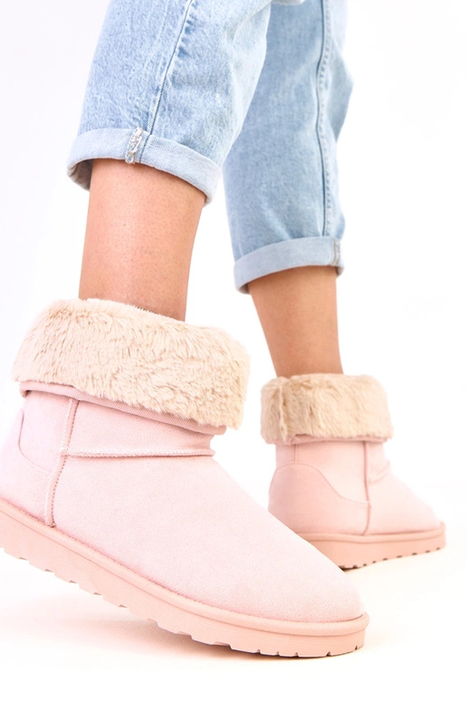 Ružové snehule s kožušinou na...