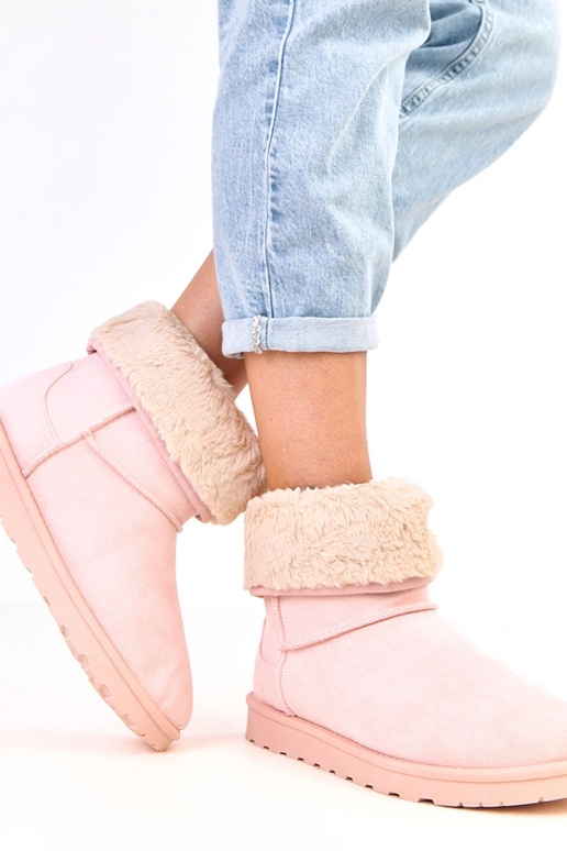 Ružové snehule s kožušinou na...