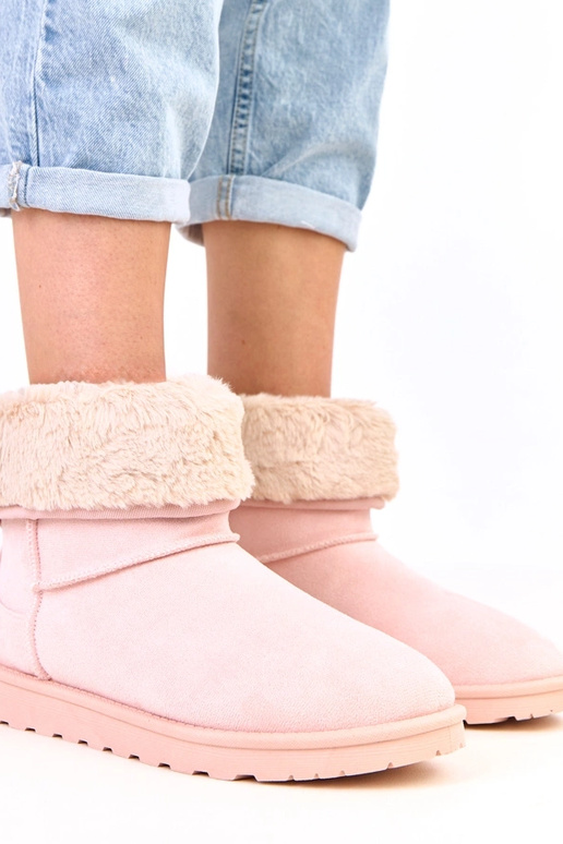 Ružové snehule s kožušinou na...