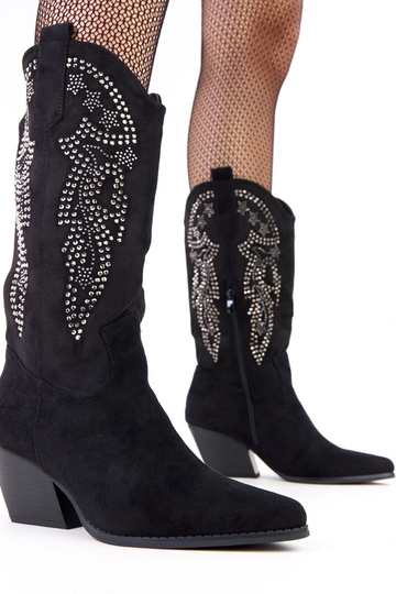 Čierne cowboyské topánky s... 2