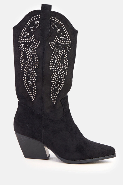 Čierne cowboyské topánky s nízkym...