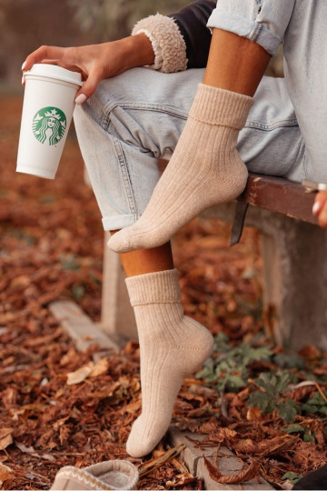 Ponožky Dámske INełniane béžová