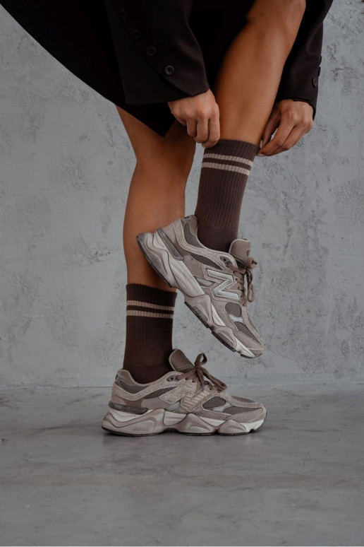 Ponožky Dámske DIna Cienkie Pruhy Hnedá farba Ponožky Dámske DIna Cienkie Pruhy Hnedá farba