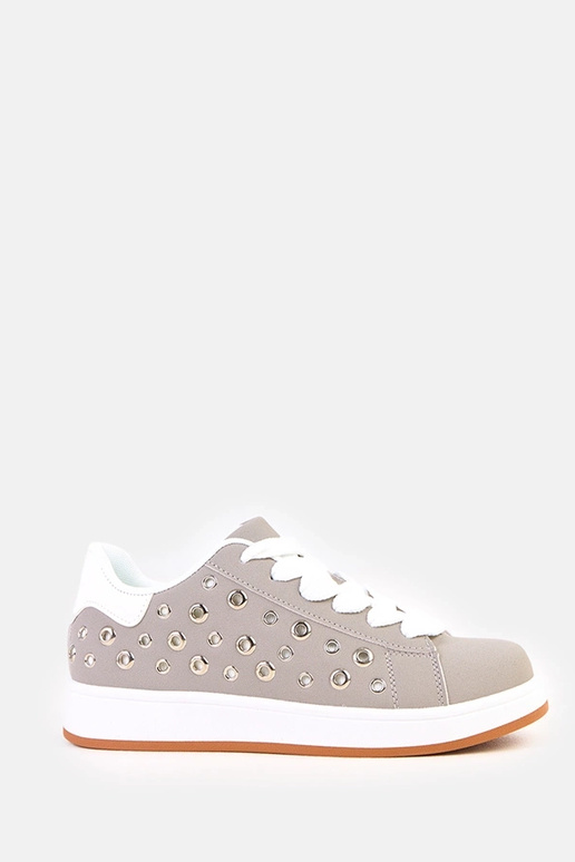 Sivé športové tenisky na platforme s...