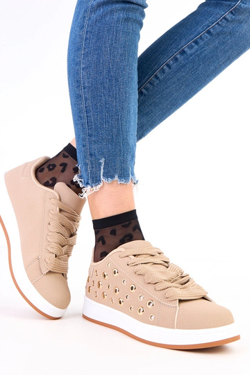 Hnedé športové tenisky na...