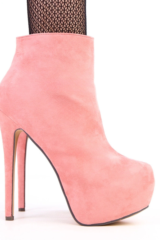 Ružové semišové topánky s platformou...