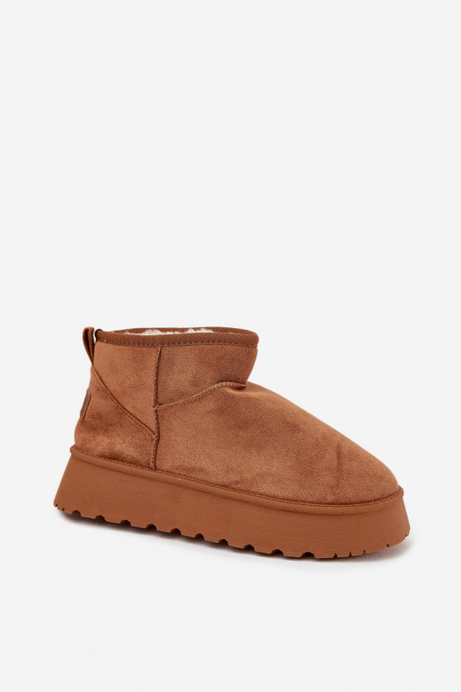 Snehule Dámske s platformou Hnedá farba Celyra