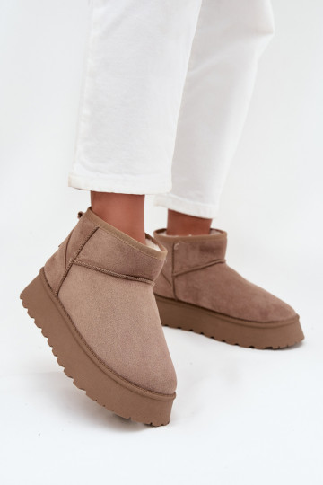 Snehule Dámske s platformou béžová Celyra 2