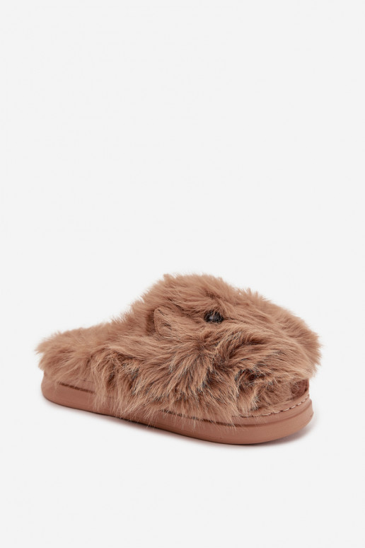 s kožušinou Kapice Dámske Kapibary khaki farby Pravelle