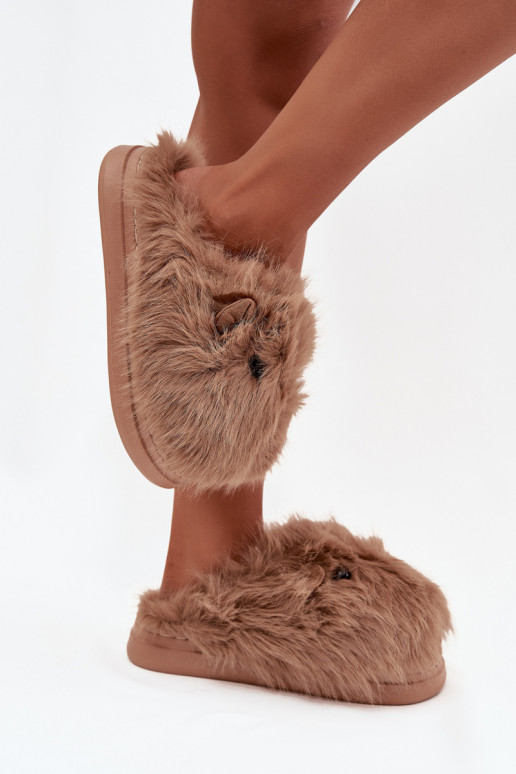 s kožušinou Kapice Dámske Kapibary khaki farby Pravelle