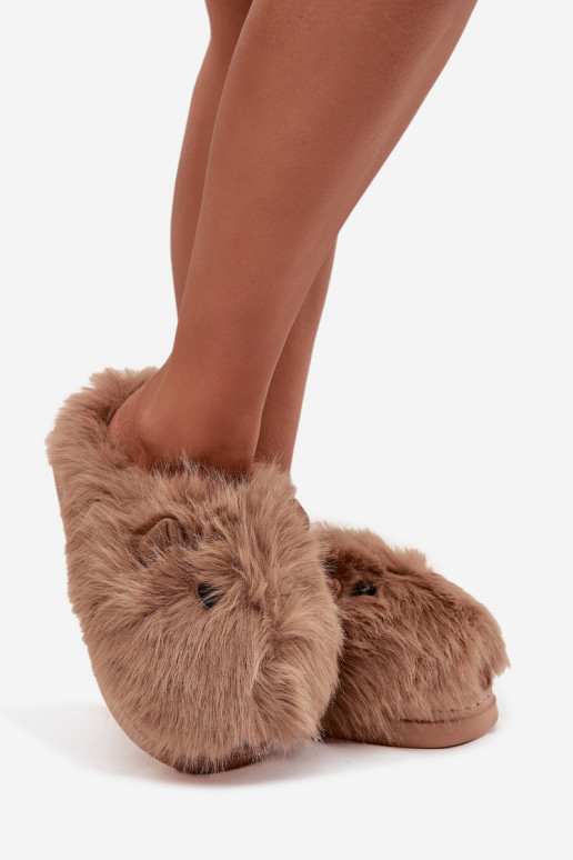 s kožušinou Kapice Dámske Kapibary khaki farby Pravelle