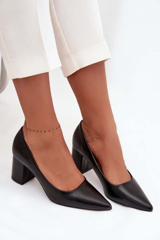 Topánky Zapnuté SłupkoInym Obcasie Ze Szpiczastymi Noskami čierna Ryvessa Topánky Zapnuté SłupkoInym Obcasie Ze Szpiczastymi Noskami čierna Ryvessa