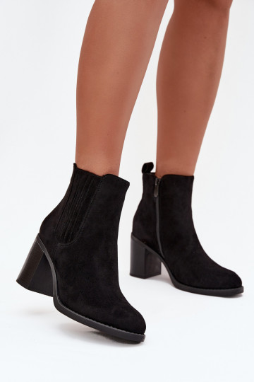 zahriať sa Dámske čižmy Zapnuté SłupkoInym Obcasie čierna Brevina