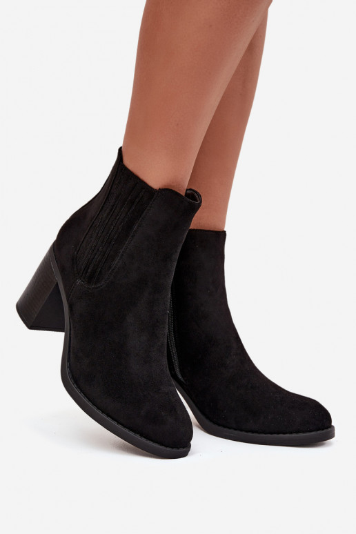 zahriať sa Dámske čižmy Zapnuté SłupkoInym Obcasie čierna Brevina