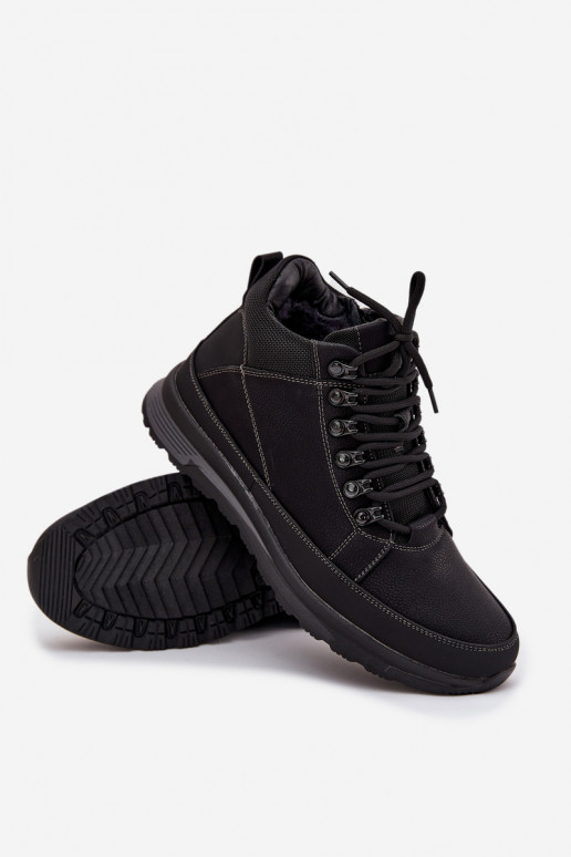 turistické topánky topánky pánske zahriať sa čierna INivelle