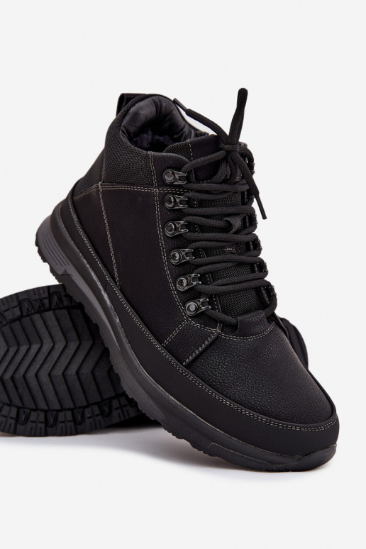 turistické topánky topánky pánske zahriať sa čierna INivelle