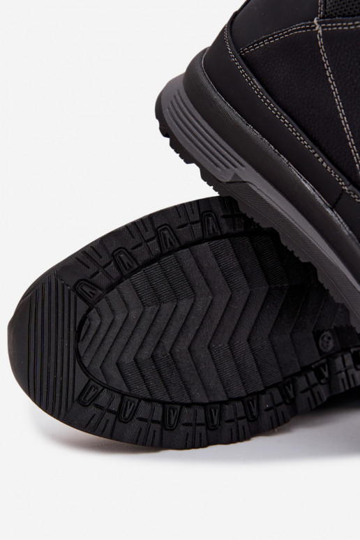 turistické topánky topánky pánske zahriať sa čierna INivelle