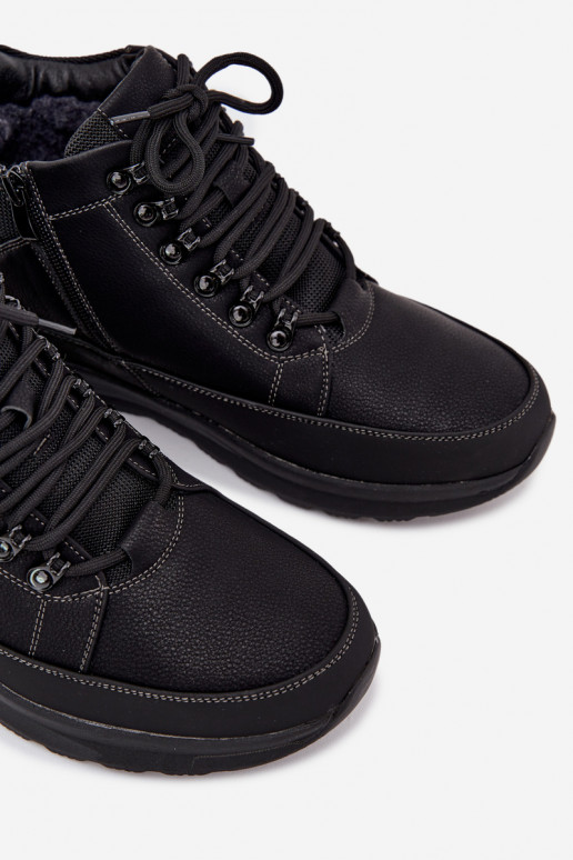 turistické topánky topánky pánske zahriať sa čierna INivelle