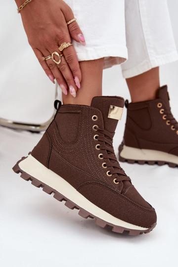 zahriať sa topánky Dámske s platformou Hnedá farba Márivira