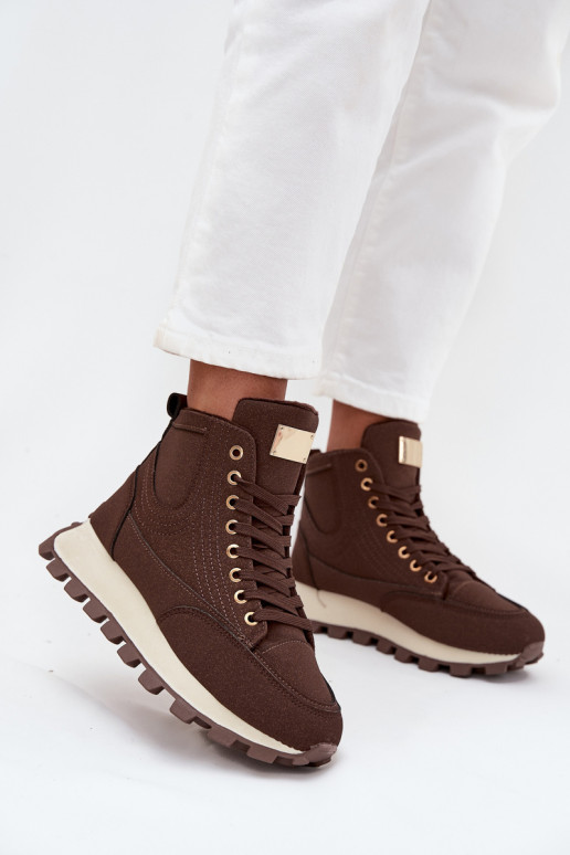 zahriať sa topánky Dámske s platformou Hnedá farba Márivira